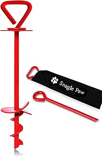 Dog Tie Out Stake, Dog Stake for Yard Heavy Duty, Dog Anchor Spike for Dog Tie Out Cable in Yard or Camping, Dog Stake Tie Out for Outside Sturdy No Pulling Out for Small, Medium or Large Dogs