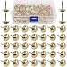 Hilitchi 200-Pieces 9/16'' (14mm) Antique Upholstery Nails Tacks Furniture Tacks Upholstery Tacks Thumb Tack Push Pins Assortment Kit (Gold)