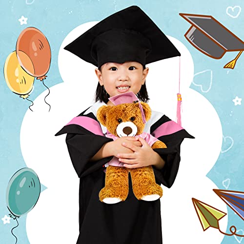 Graduation Bear Gift Graduation Plush Bear With Gown Cap Tassel Set Graduation Stuffed Bear Plush Toy Plush Graduation Bear Doll Brown Bear Gifts For Graduation School (Pink, 12”H) #TOP3
