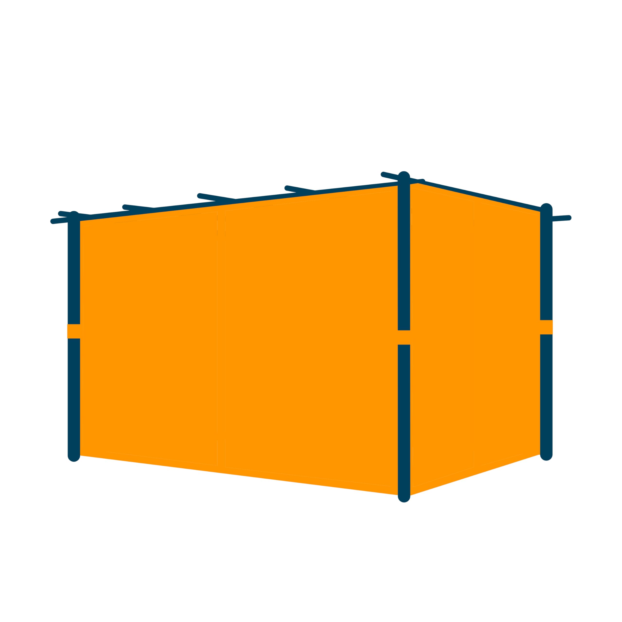 PRIMEYARD Rideaux pour Pergola Classic 3x4 m - env. 180 g/m² Polyester - avec système de Rails et Fermeture Éclair - Gris