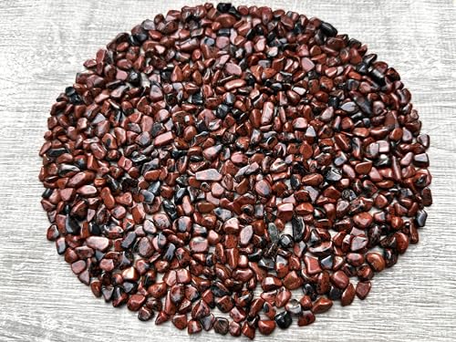 Mahogany Obsidian Chips – Natural Mini Mahogany Obsidian Stones, Crushed Undrilled Mahogany Obsidian, Semi-Tumbled Genuine Mahogany Obsidian (3 lbs Bulk)