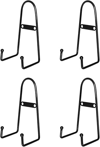 MOCOUM Paquete de 4 soportes de exhibición de placas de montaje en pared, soporte de caballete de pared mediano, soporte vertical para platos,