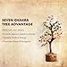 WC 7 Chakra Tree for Positive Energy Home Decorations and Healing Crystal Tree with M-Seal & Golden Wire | Money Tree | Crystal Decor | Multi Crystal | Feng Shui Decor (150 Beads)