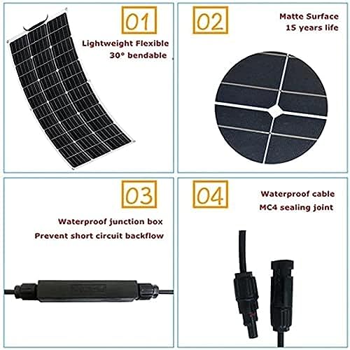 200W 400W 600W 800W 18V Painel solar monocristalino, kit RV, kit fora da rede, kit de sistema de ene