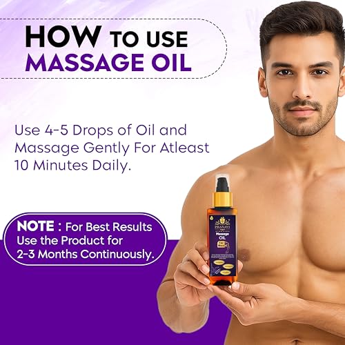 Image of Premium Massage Oil for Men | Stamina Booster Massage Oil | Strength Booster Oil | Non-Sticky| External Use Only | 100ml