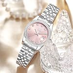 SHENGKE Women's Crystal akzentuiert mit soliden Legierung Stahlband Uhr Elegantes Kleid Quarz Kalender Uhren für Frauen – Bild 2