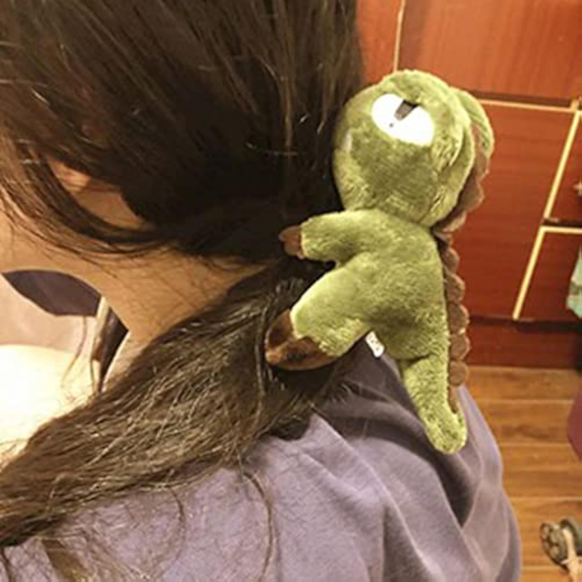 Dinosaur Head Plush Toy Hair Ring for Kids