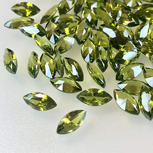 GMS 008 �I���[�u�O���[�� 4×8mm 10�Z�b�g �}�[�L�X �����L���[�r�b�N�W���R�j�A CZ ���[�X ���� �p���[�X�g�[��