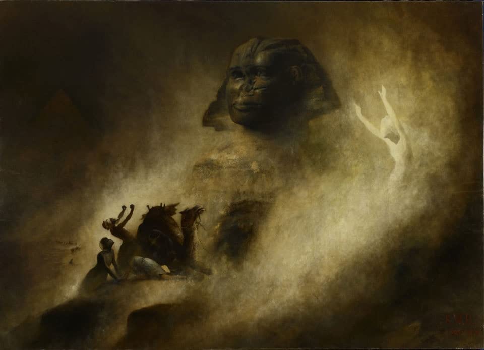 Poster Sphinx de Gizeh Diefenbach pour habiller un grand mur de salon et affirmer votre style