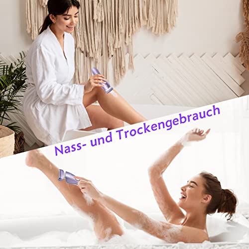 Damenrasierer Elektrisch Nass und Trocken, Bikini-Trimmer Intimbereich, Rasierer Damen Elektrisch für Frauenhaar, Beine… - Image 6