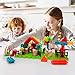 PicassoTiles PTB100 100pcs Hedgehog Shape 3D Building Blocks Tiles Farm Theme Set Learning Playset STEM Toy Set Educational Kit Child Branin Development Preschool Kindergarten Toy