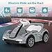 OLAKIDS Electric Go Kart for Kids, 6V Battery Powered Drift Kart with Remote Control, Power Display, Bluetooth, Story, Music, 3-Point Safety Belt, Crazy Cart for Boys Girls Aged 3+ (Gray)