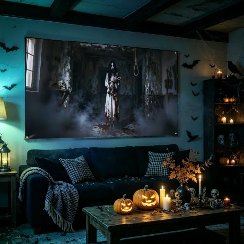 GORDITA Halloween Garage Door Cover 7 x 16 FT, Scary Halloween Decorations - image 3