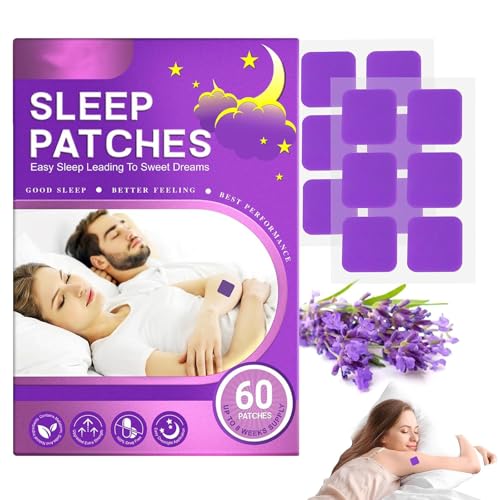 Altherona 60 Stück Schlafpflaster Natürliche Sleep Patches zum Durchschlafen mit Lavendel Natürliches Kräuter Tiefschlafpflaster Schlafaufkleber für Erwachsene Förderung Von Schlafqualität
