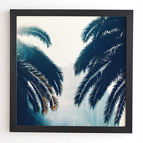 Deny Designs Chelsea Victoria Black Framed Wall Art, 30" x 30", California Blue