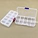 Co-link 2 pcs Adjustable Clear Plastic Jewelry Craft Beads fishing hook Small Accessories Multipurpose Organizer visually adjustable clearly storage box (10 Adjustable Clearly Storage Box)