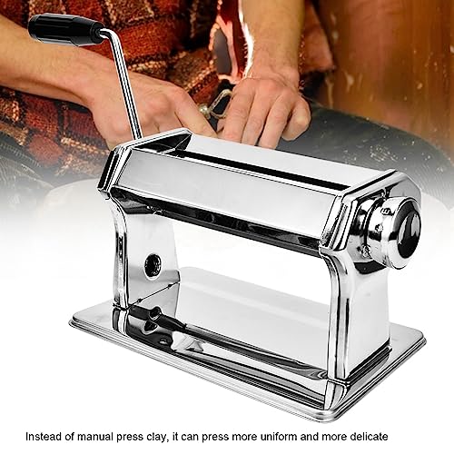 Metall-Ton-Rollmaschine Zum Pressen und Mischen, Modell mit Einstellbarer Dicke, Rutschfeste Unterlage für Gleichmäßiges Farbmischen, Ideal für Handwerker und Kunsthandwerker