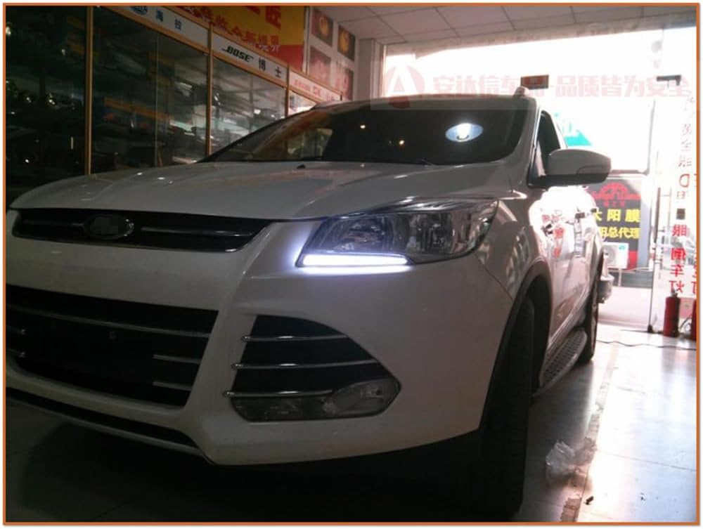 Dreamseek LED DRL Fog Lamp Compatible with Kuga Escape 2013 2014 2015 2016 Driving Bumper Daytime Running Lights