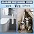 2 Pack Disposable Toilet Brush Set with 60 Refills, Wall-mounted Toilet Bowl Wand Kit-2 Extend Toliet Wand, 2 Storage Holder&60 Disposable Refill Pre-Filled Cleaning Solution for Deep Cleaning Toilet.
