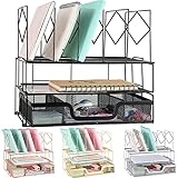 gianotter Desk Organizers and Accessories, Office Supplies Desk Organizer with Sliding Drawer, Doubl