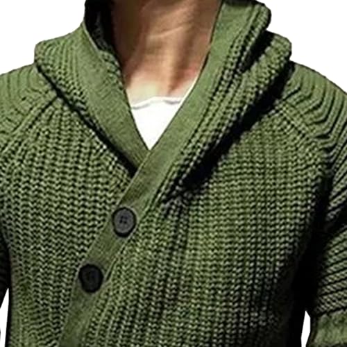 Men's Cardigan Sweater Lightweight Warm Hooded Knitted Sweaters Long Cardigans Slim Fit Button Knit Outerwear3
