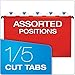 Pendaflex SureHook Reinforced Hanging Folders, Legal Size, Red, 1/5 Cut, 20/BX (6153 1/5 RED)