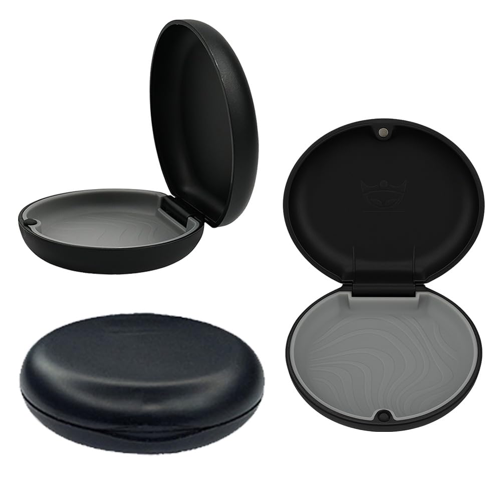 Dentosmile Slim Aligner Case/Aligner and Retainer Case/Dental Orthodontic Retainer Box - Black Color with (1 Y-Type Chewies and 1 Retriever with Cotton Bag Carry Case)-image-17