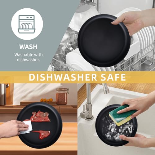 Reusable 16 Pcs Wheat Straw Dinnerware Sets Plastic Plates And Bowls Sets Unbreakable Dinnerware Set Dishes for 4 Microwave Safe Plates Cereal Bowls Tableware For Camping Party - Image 5