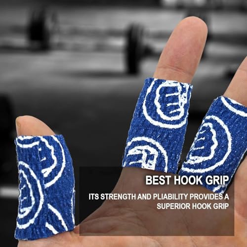 Image of WOD Nation Flexible Hook-Grip Athletic Tape - Easy-Tear, Sweat-Proof Thumb & Finger Strips for Weightlifting