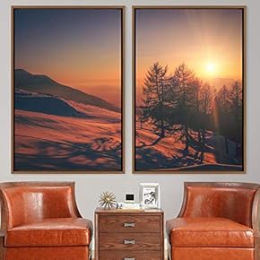 signwin 2 Piece Framed Canvas Wall Art Sunrise...