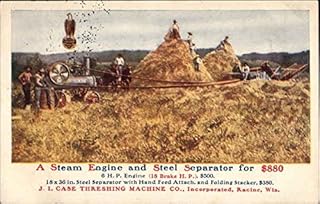 Vintage Advertising Postcard: Case Steam Engine and Steel Separator Advertising