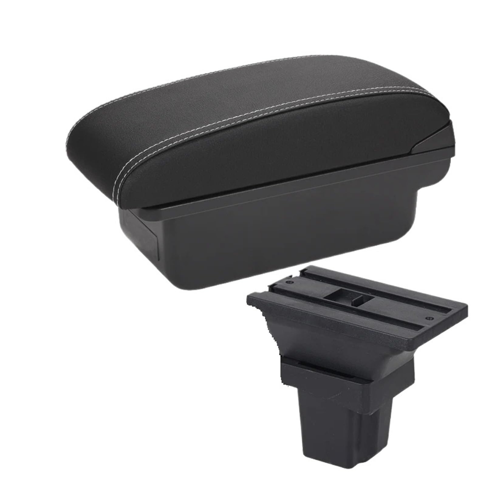 Umdjju C3 Black White Nousb For Chevrolet For Trax For Tracker 2015-2018 Car Armrest Arm Storage Box Accessories Car Centre Console Armrest Box(C3 Black White Nousb)