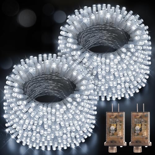 Hezbjiti 2 Pack 1000 LED 403 FT Christmas String Lights