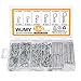 Produktbild WJMY Splint Sortiment Federstecker klappsplint Federsplinte Verzinktem Stahl Federvorstecker R Clips mit Sortimentsbox 150 Stk (6 Größen)
