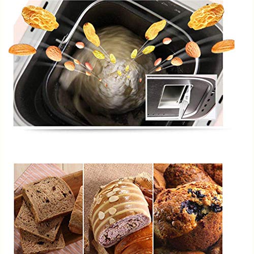 ALYR Automatische Brotbackmaschine, Brotbackautomaten mit Rezeptheft Multifunktionales Intelligent Bäckereimaschine Start-Verzögerungs-Funktion,A – Bild 5