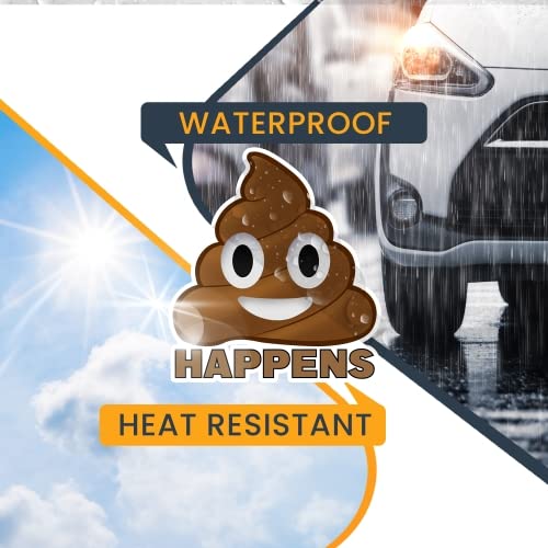 Image of Magnet Me Up Shit Happens Poop Emoticon Magnet Decal, 5 Inch, Heavy Duty Automotive Magnet for Car Truck SUV Or Any Other Magnetic Surface