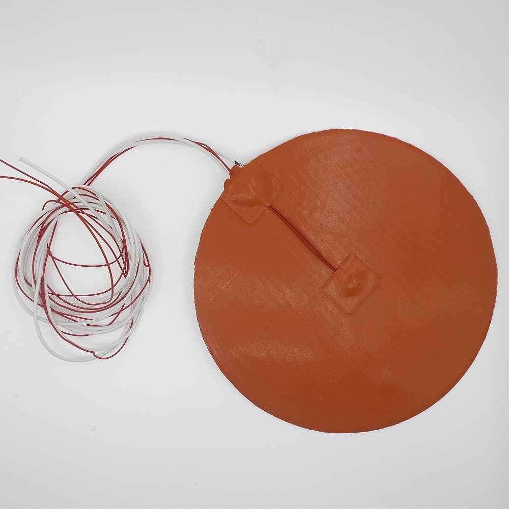 Lysee 3D Printer Parts & Accessories - DuoWeiSi 3D Printer Parts 180mm Diameter Round heatbed 12V 220V 100W 220V 200W Thermostor Silicone Heater Pad 18cm HeatedBed - (Size: 220V 200W)