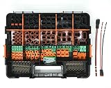 DEUTSCH 518 PCS DT BLACK CONNECTOR KIT 14-16AWG STAMPED CONTACTS + TOOLS