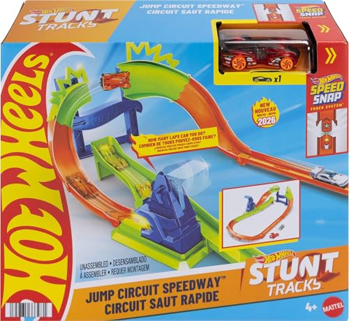 ​Hot Wheels Stunt Tracks Jump Circuit Speedway & 1 Toy Car - image 6