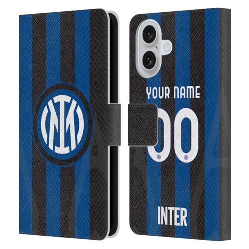 Coque iPhone 16 portefeuille cuir Inter Milan protège votre écran des rayures de clés