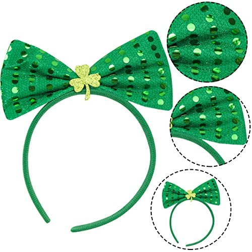 St-Patricks-Day-Headband-Green-Sequins-Bowknot-Headbands-Patricks-Day-Hair-Hoops-Shamrock-Clover-Headband-Leprechaun-Hat-Headpieces-Festival-Costume-Accessories-for-Women-and-Girls