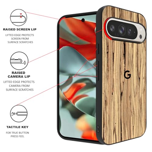 Image of RIGGEAR Sleek Back Cover Case Compatible with Google Pixel 9 Pro XL (PC+TPU|Bamboo)
