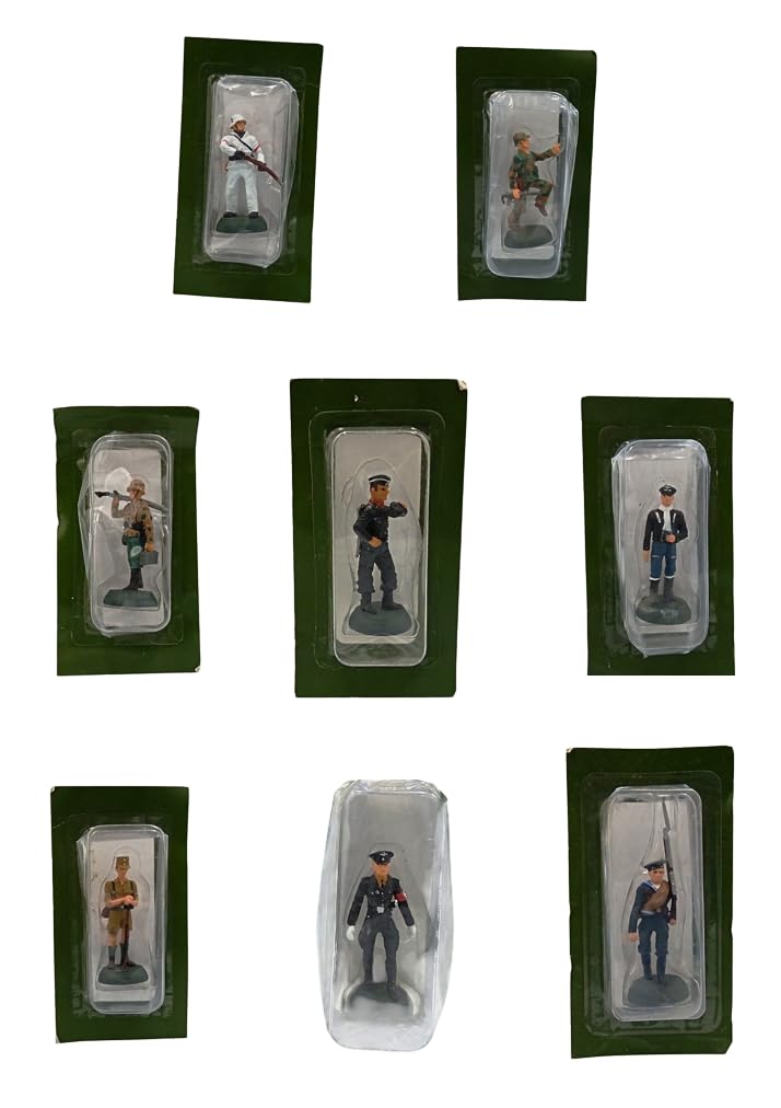 OPO 10 - Set di 8 soldatini in Piombo, Scala 1/32, 54 mm: Figure della Seconda Guerra Mondiale, Marines USA, Germania, Luftwaffe, Giappone - Almirall Palou LSOL2