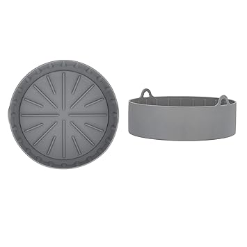 Fryer Silicone Pot, Promote Air Circulation Fryer Pot for Large Fryer(Round large/385g)