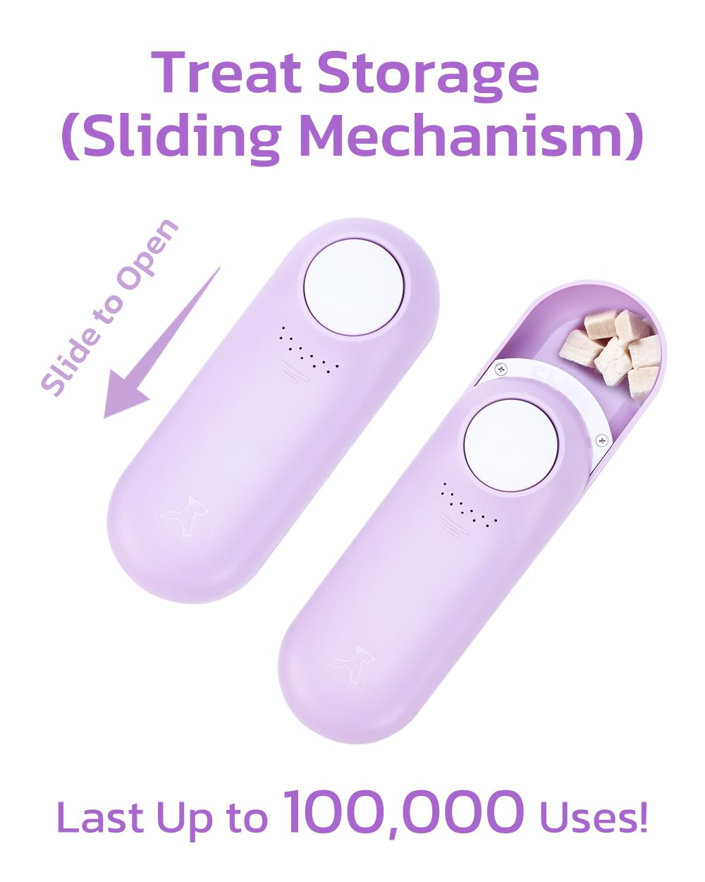 Clicker - Bolsa de entrenamiento para perros y golosinas para perros, alternativa de doble uso, 2 en 1, duradero, ligero (2.3 onzas), fácil de limpiar y manejar, rápido de llenar, diseño innovador,
