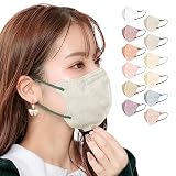 [雑貨の国のアリス] FANCYSHARP MASK 30枚 小顔マスク 3D立体 不織布 カラーマスク フィット 蒸れない 普通 小さめ 4D マスク バイカラー Beauty小顔 男女兼用 (Mサイズ, サンドベージュ)