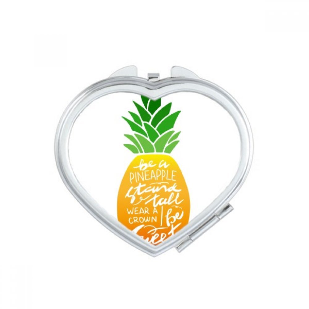 Miroir de poche compact de maquillage portable mignon citation ananas