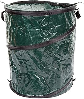 Collapsible Trash Can- Pop Up 33 Gallon Trashcan for Garbage With Zippered Lid