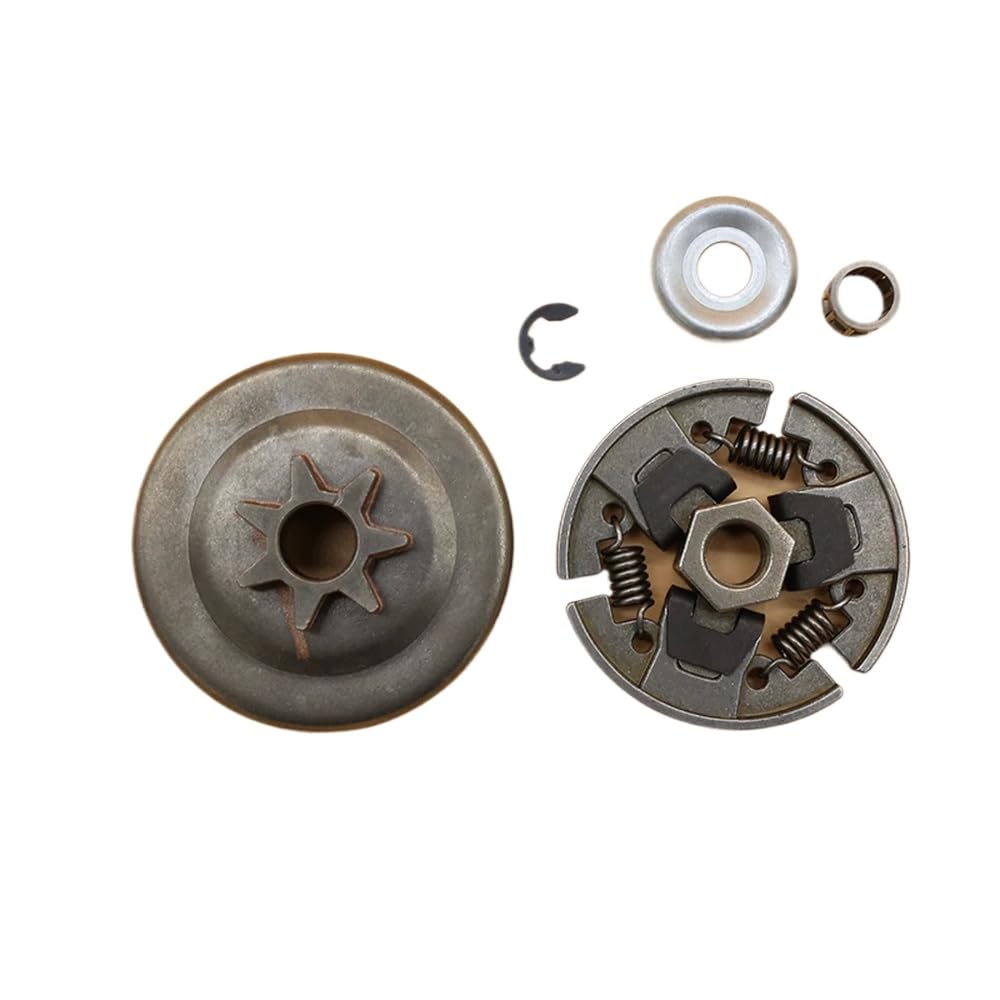 7 Zähne Kupplung Trommel Kette Kettenrad Felge Lager Kit kompatibel mit Gas Kettensäge MS250 MS230 MS210 MS025 MS023 MS021