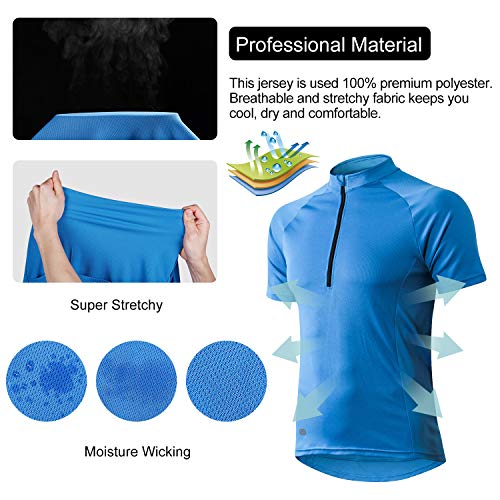 image for INBIKE Cycling Jersey Men, Short Sleeve Shirt Bike Accessories Running